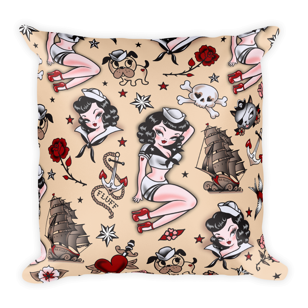 Suzy Sailor Pattern • Square Pillow