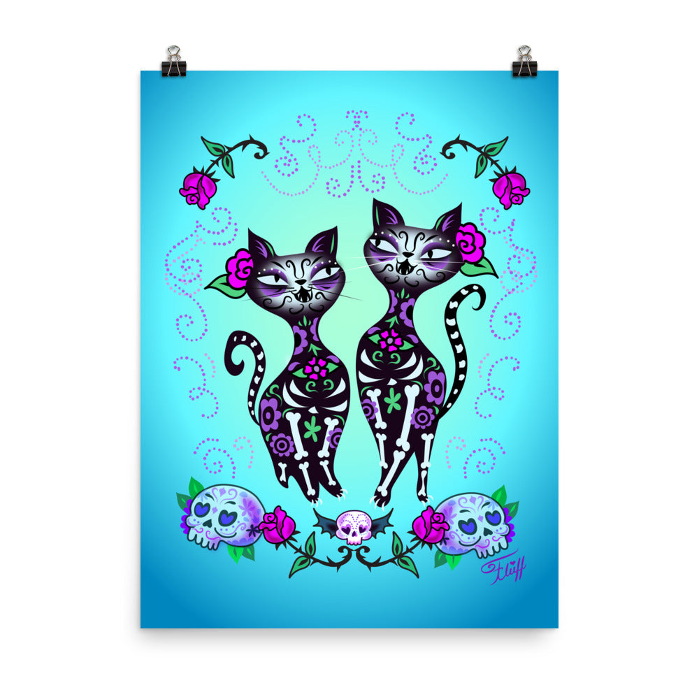 Sugar Skull Cats • Art Print