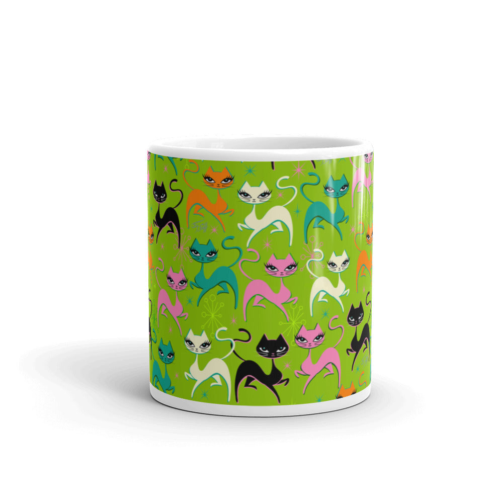 Prancing Kittens on Lime •Mug