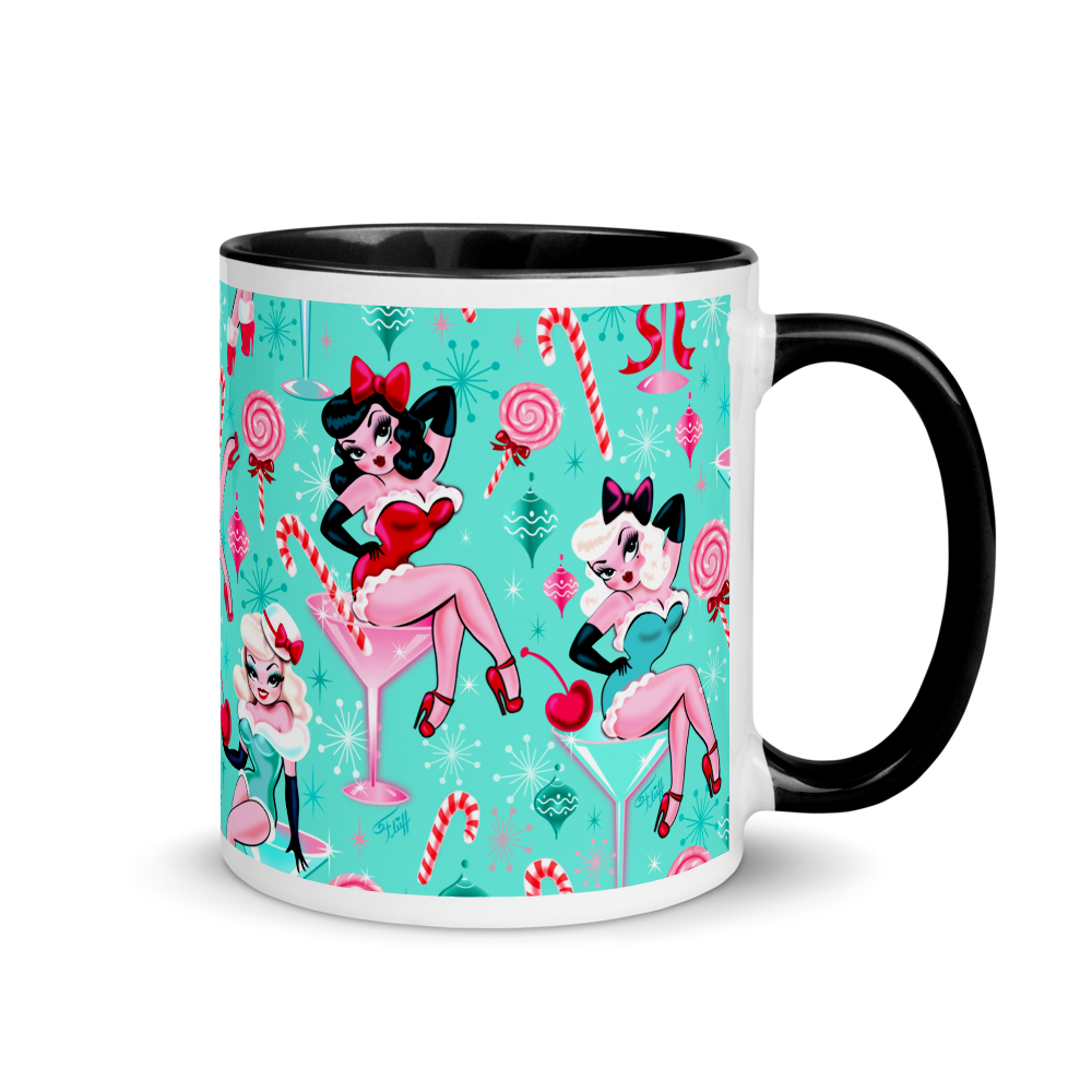 Christmas Candy Martini Pinup Girls • Mug