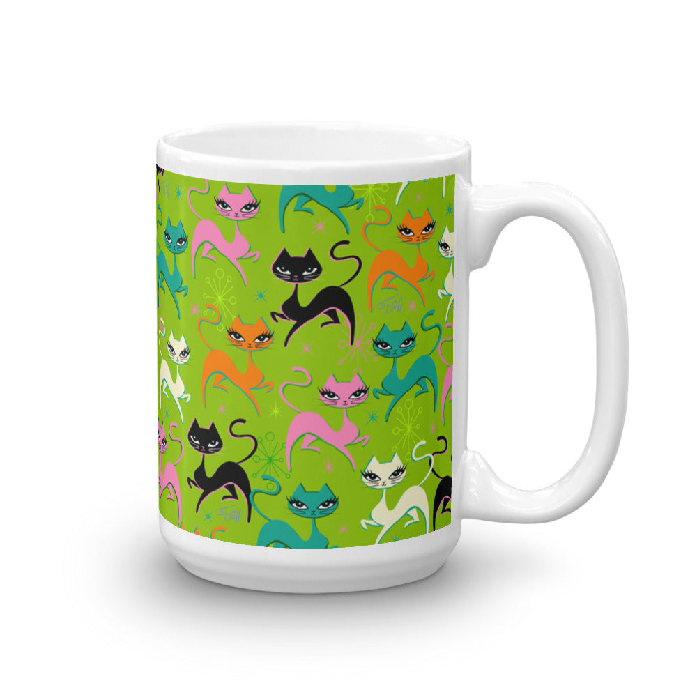 Prancing Kittens on Lime •Mug