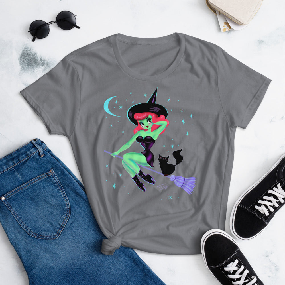 Cute Pinup Witch • Womens' T-Shirt