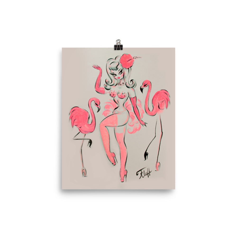 Flamingo Showgirl • Art Print