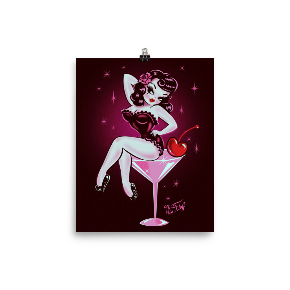 Cherry Martini Girl • Art Print