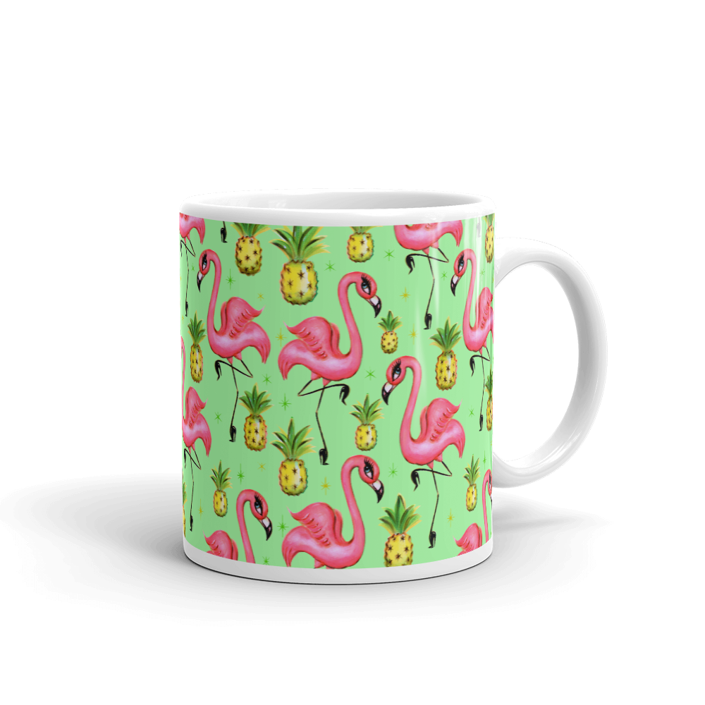 Flamingos and Pineapples • Mug