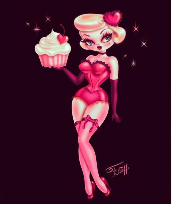 Sweetheart Cupcake Doll • Art Print
