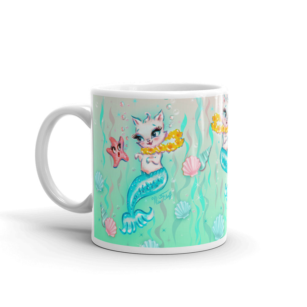 Merkitten with Lei and Starfish • Mug