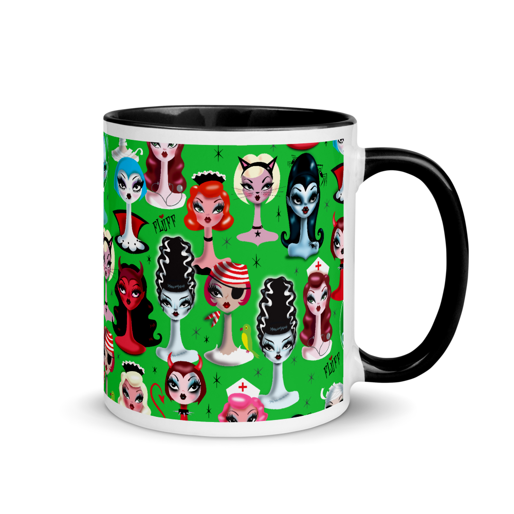 Spooky Dolls Green • Mug