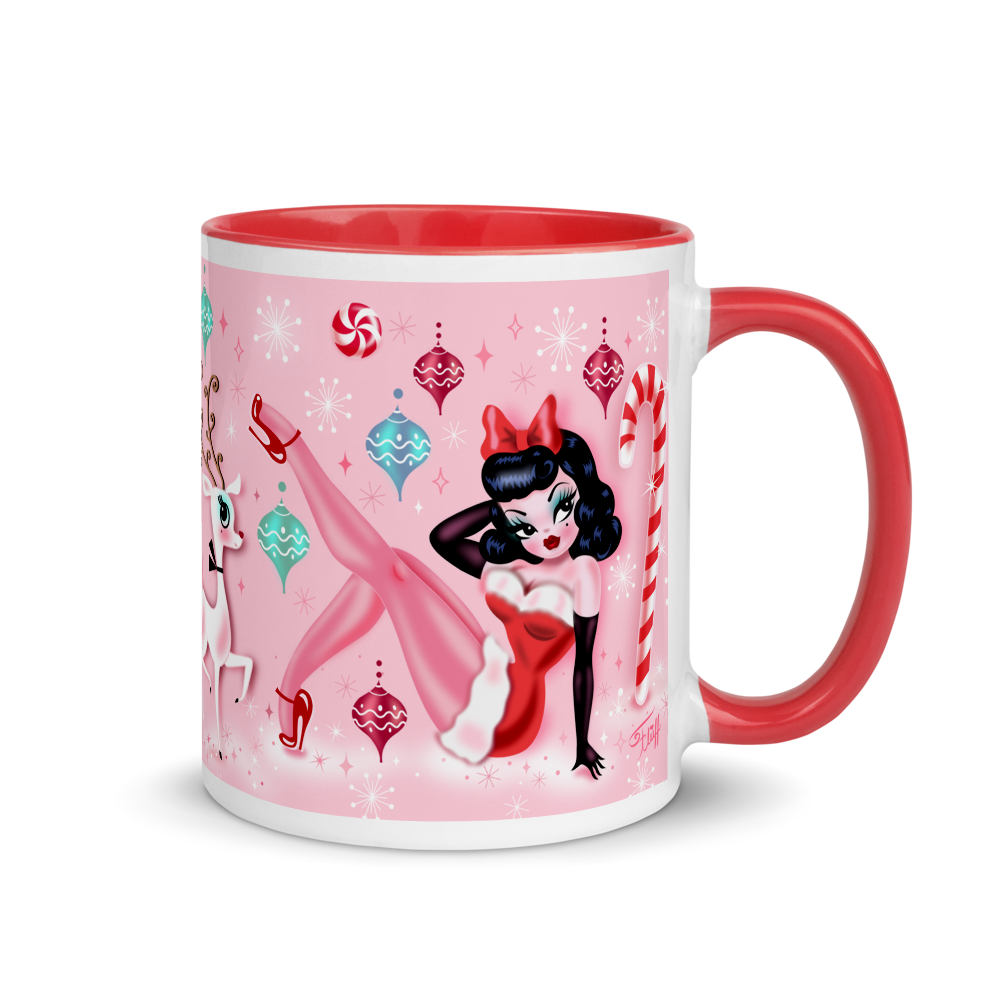 Christmas Pinup Girl • Mug