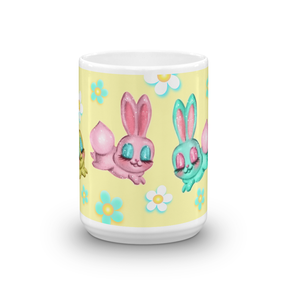 Bunnies and Daisies • Mug