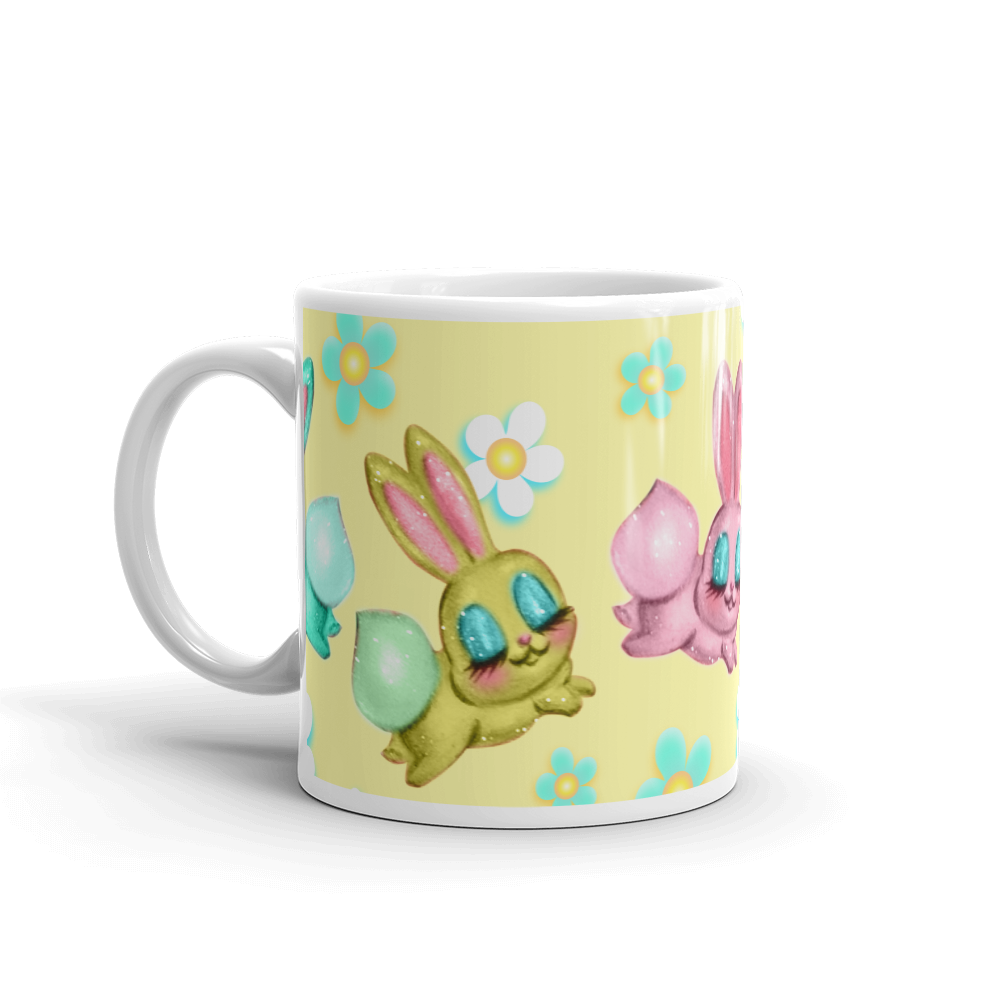 Bunnies and Daisies • Mug