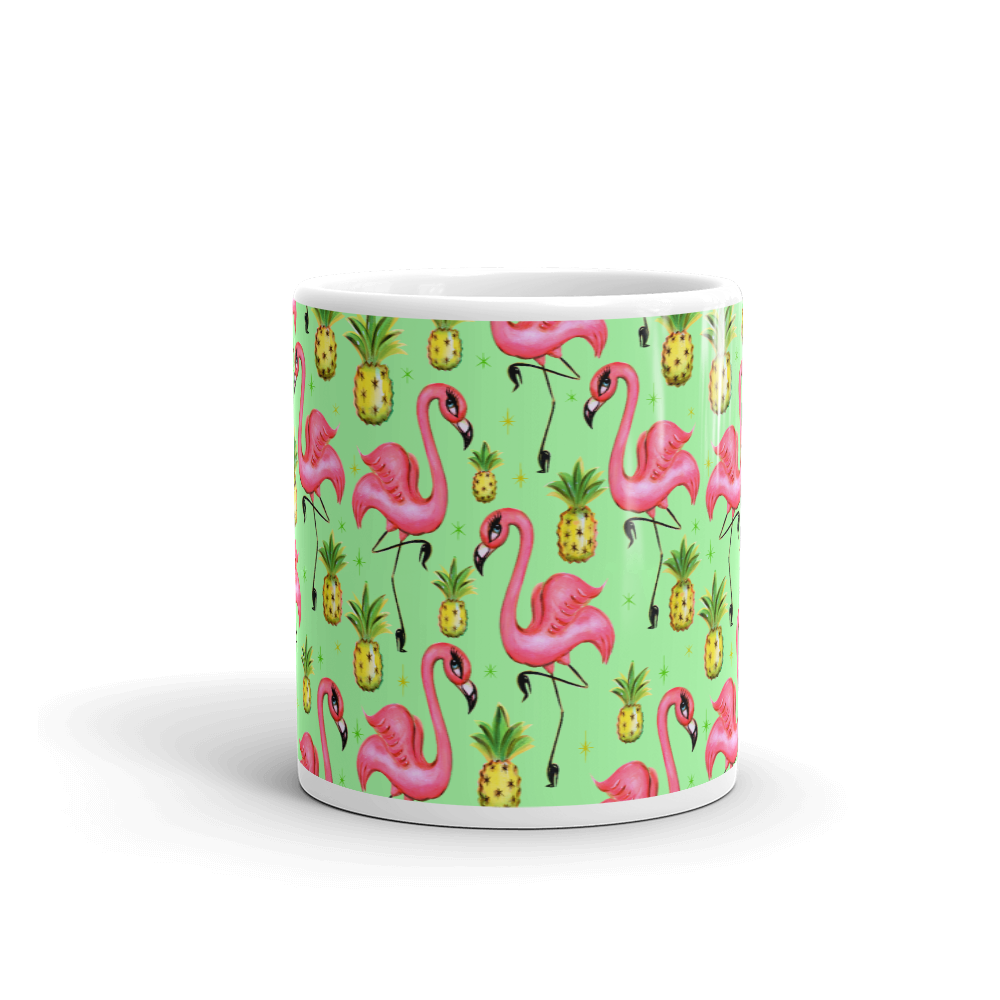 Flamingos and Pineapples • Mug