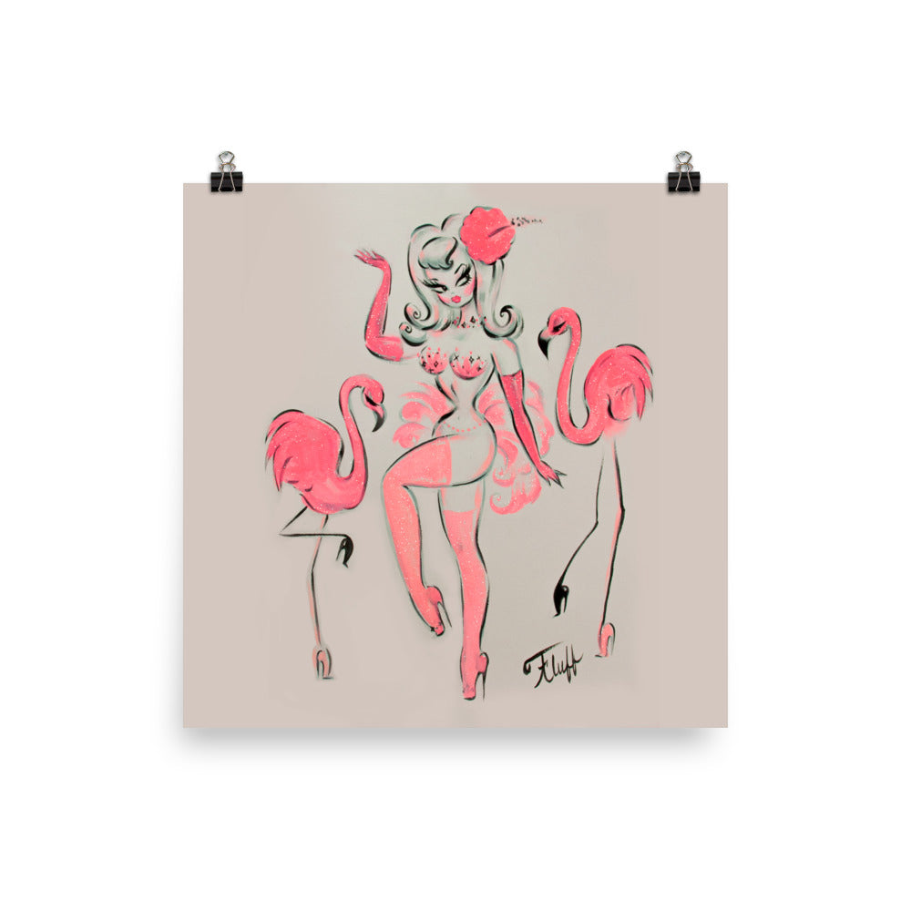 Flamingo Showgirl • Art Print