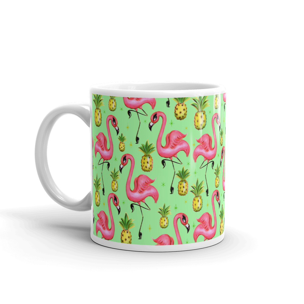 Flamingos and Pineapples • Mug