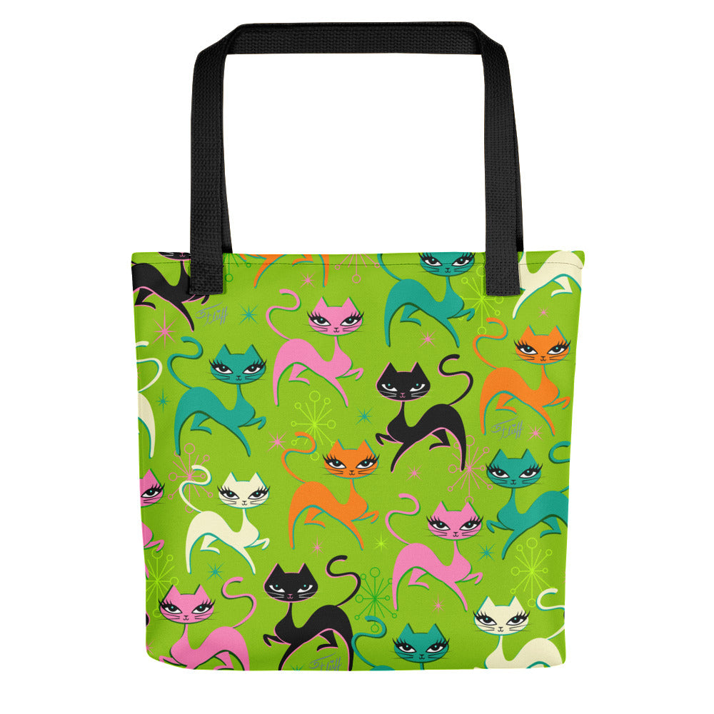 Prancing Kittens on Lime • Tote bag