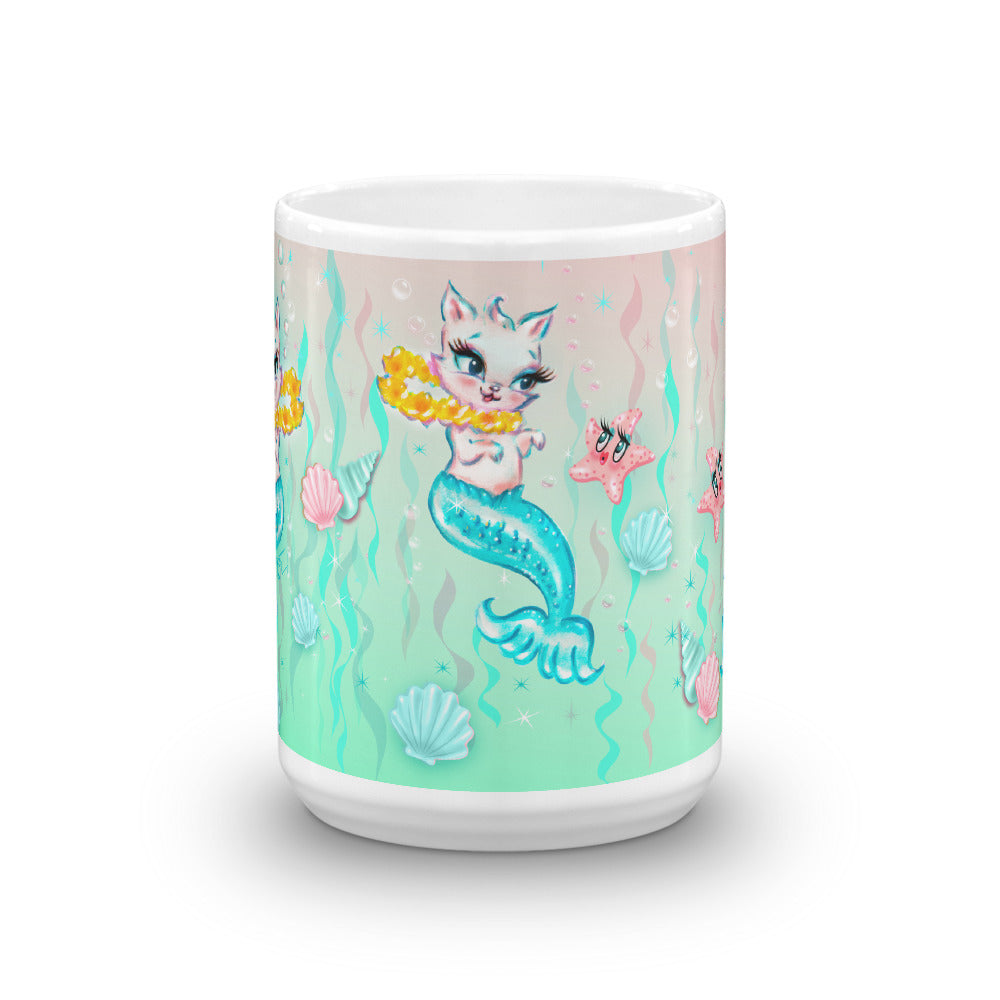 Merkitten with Lei and Starfish • Mug