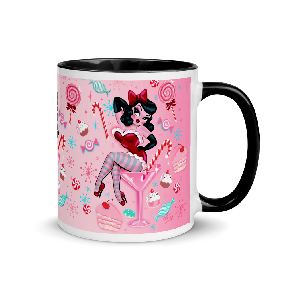 Candy Cane Martini Girl • Mug