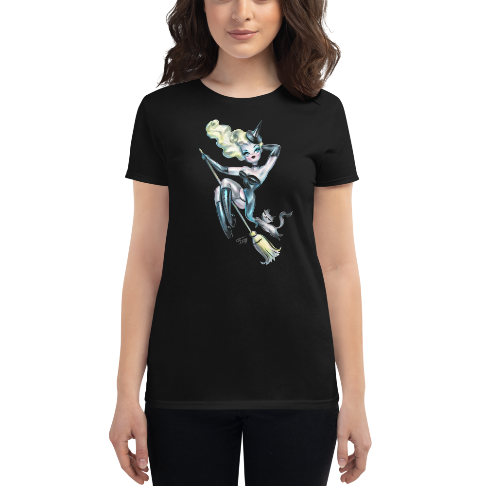 Blonde Pinup Witch • Women's Tee