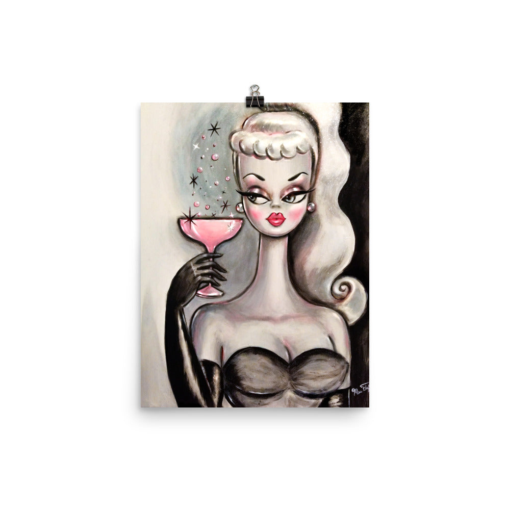 Pink Champagne Doll  • Art Print