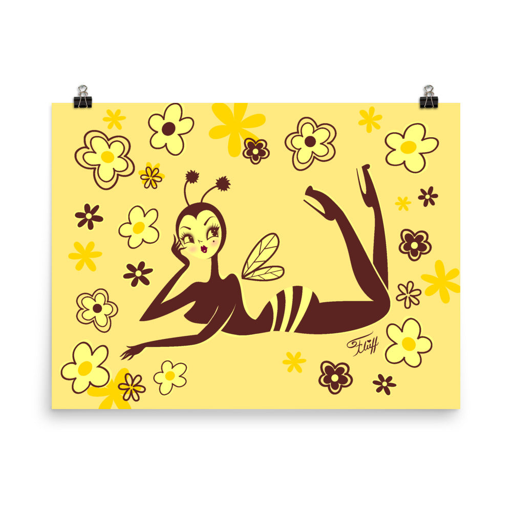 Bee Girl Lounging • Art Print