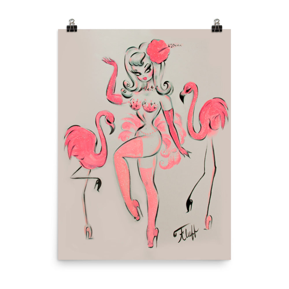 Flamingo Showgirl • Art Print