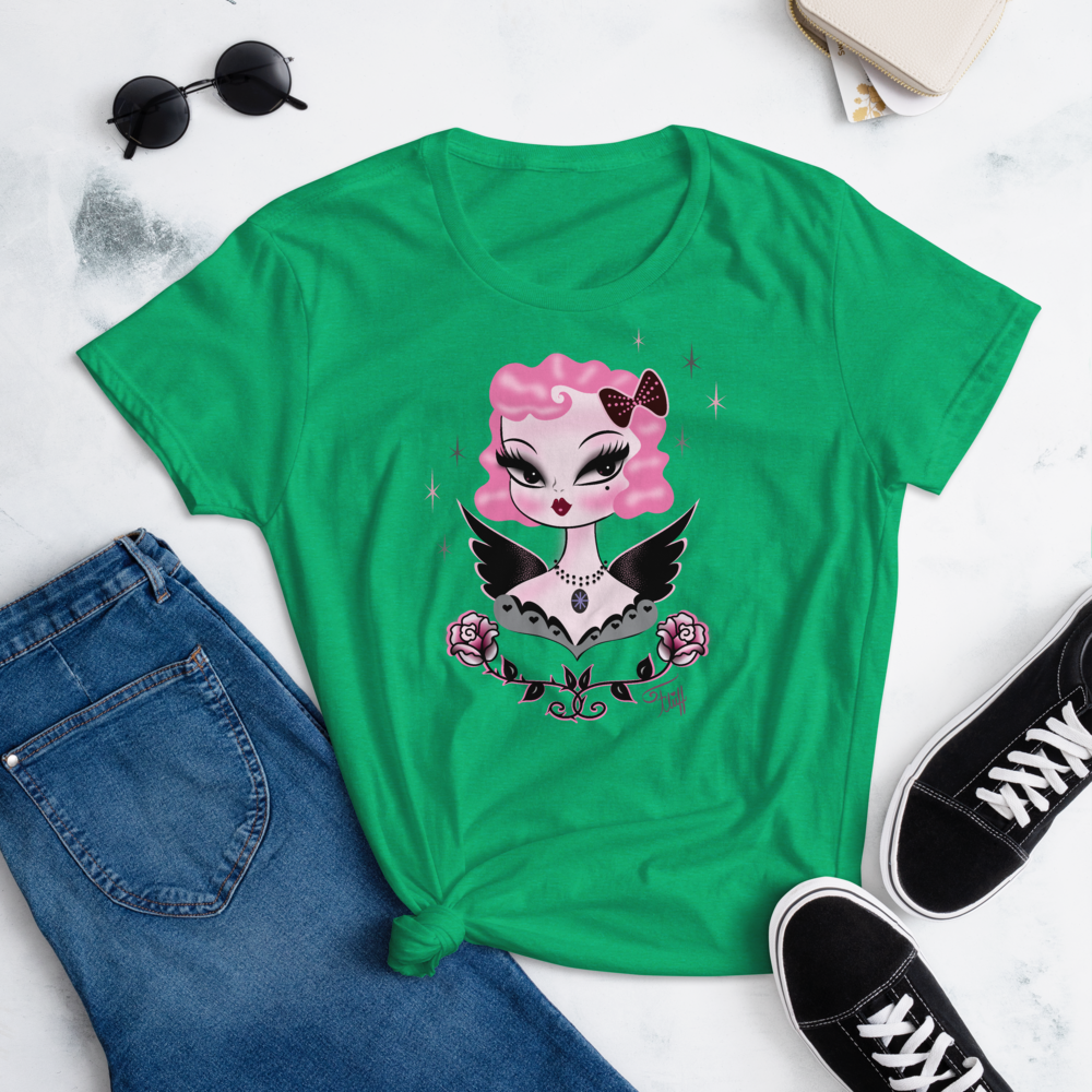 Pink Hair Dolly Angel • Women's T-Shirt