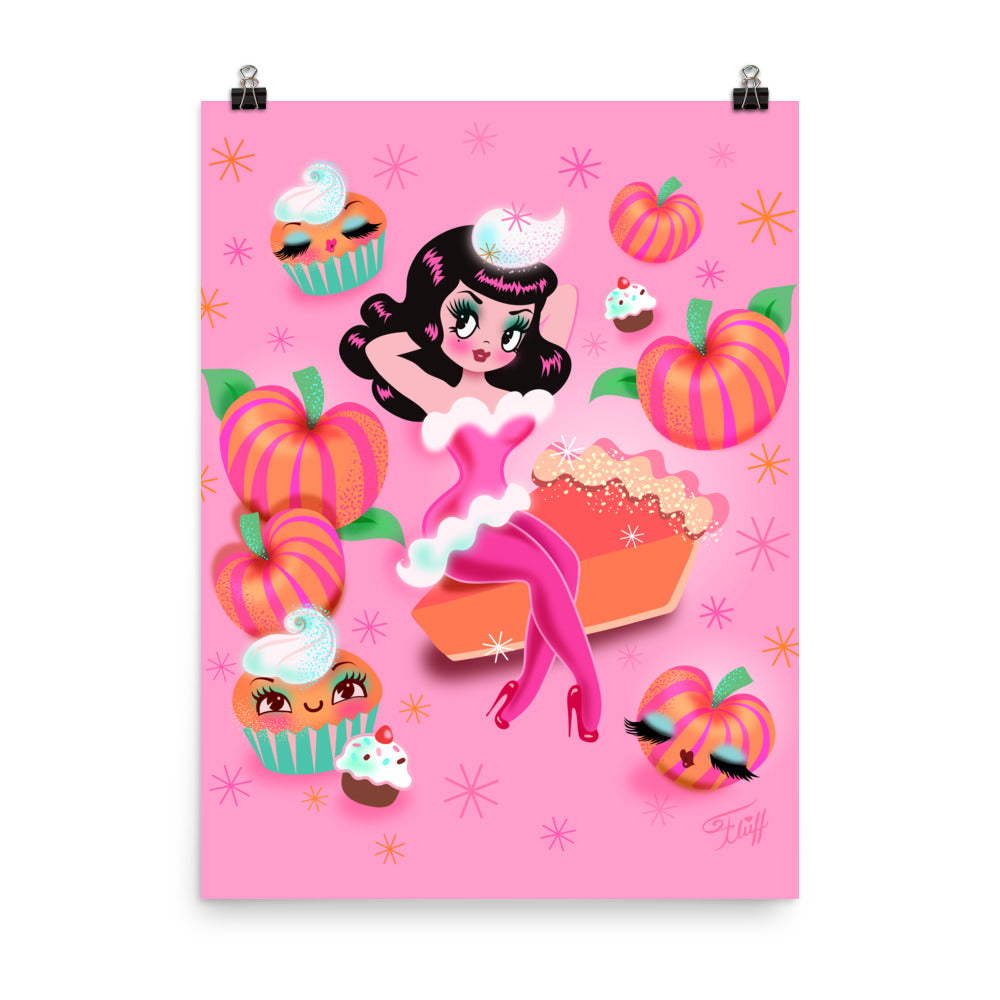 Pumpkin Pie Pinup Girl • Art Print