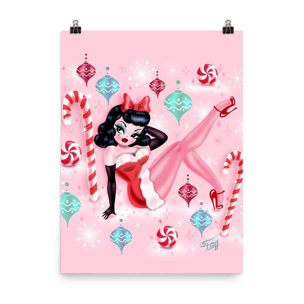 Christmas Pinup Girl • Art Print