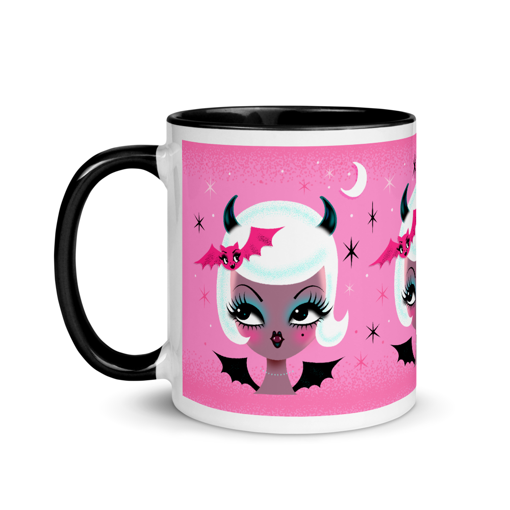 Vampire Dolly with Cute Bat • Mug