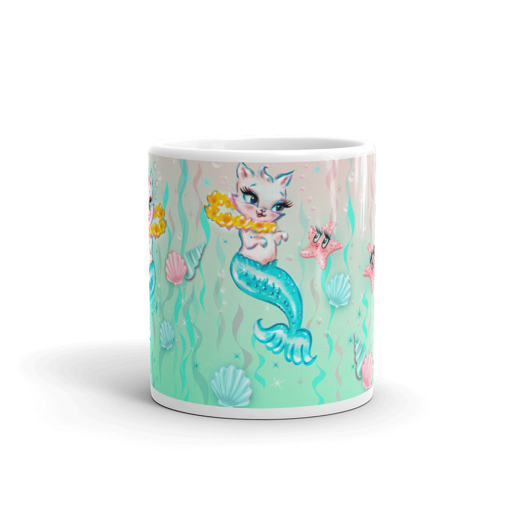 Merkitten with Lei and Starfish • Mug