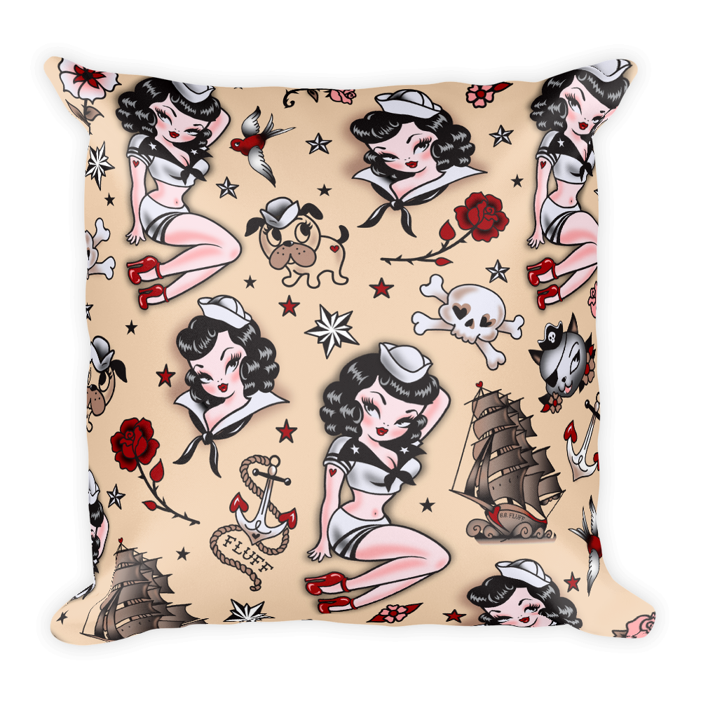 Suzy Sailor Pattern • Square Pillow