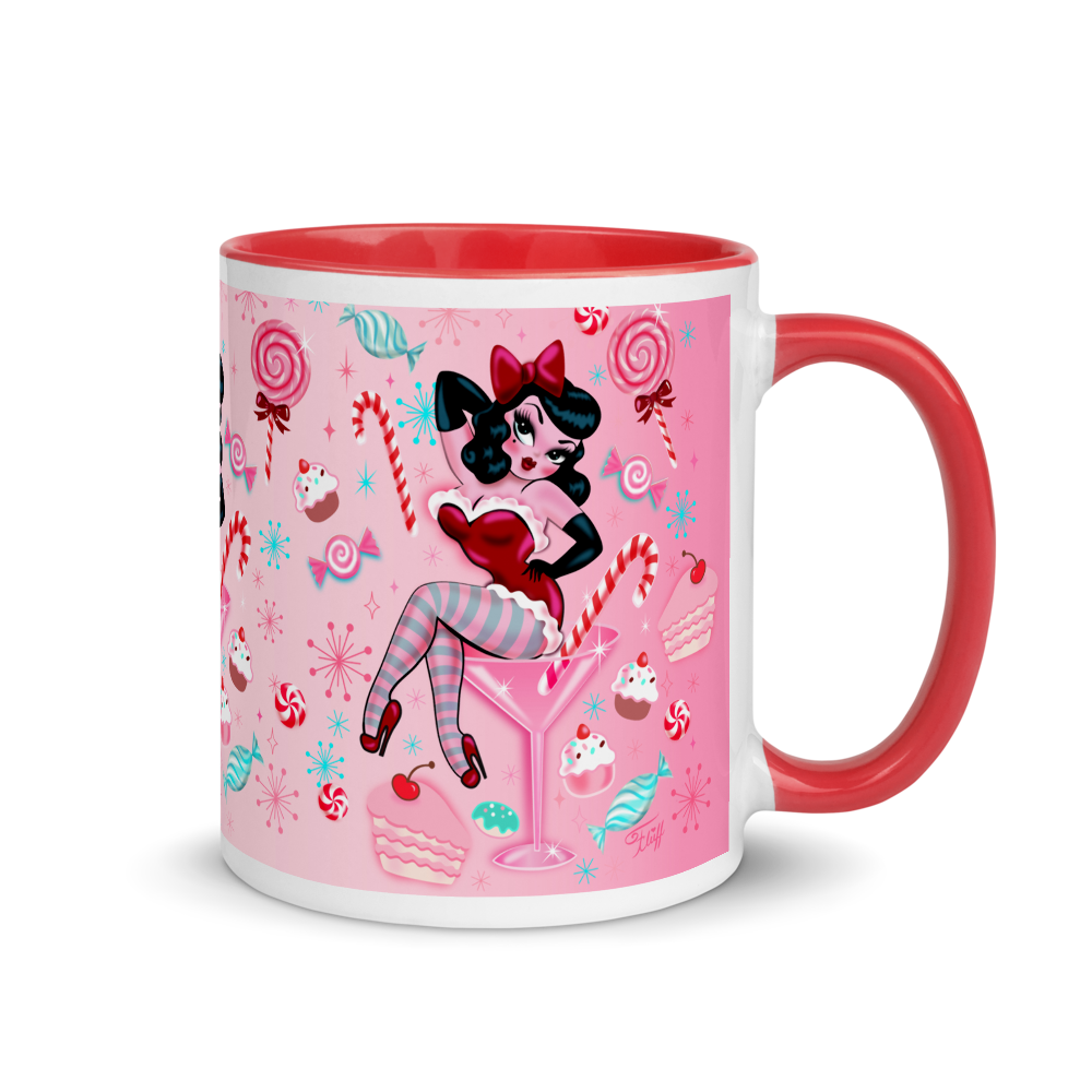 Candy Cane Martini Girl • Mug