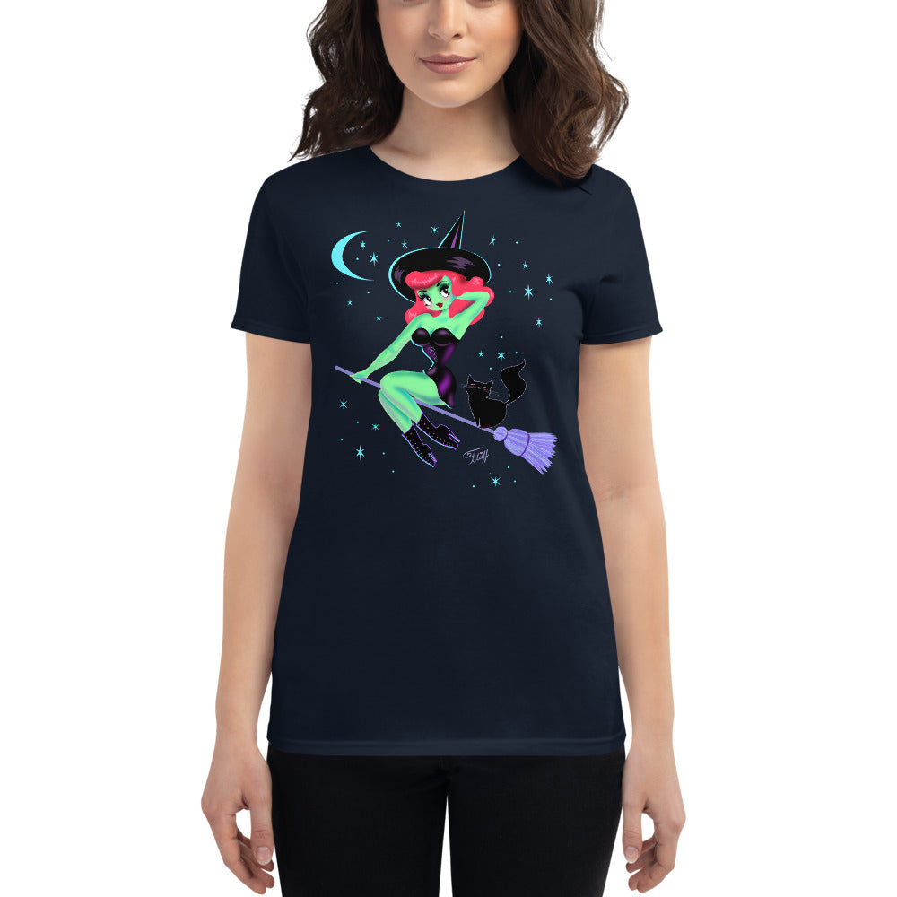 Cute Pinup Witch • Womens' T-Shirt