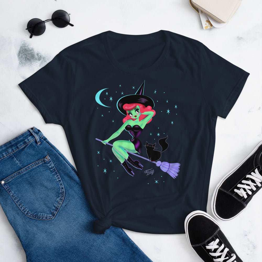 Cute Pinup Witch • Womens' T-Shirt