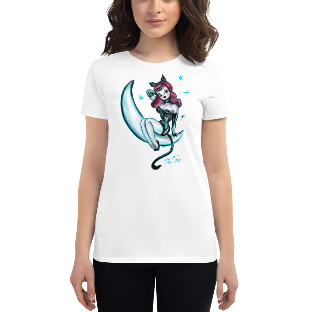 Kitten on the Moon • Women's Tee