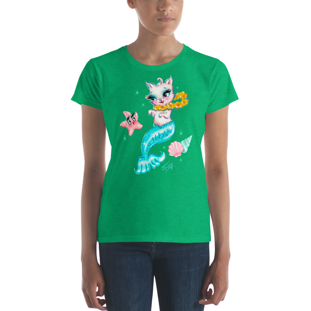 Merkitten with Lei and Starfish • Tee