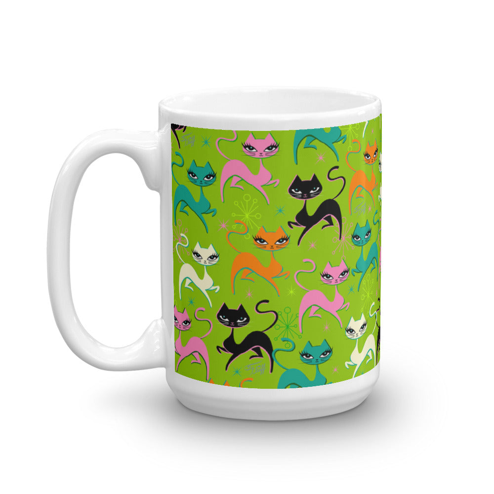 Prancing Kittens on Lime •Mug