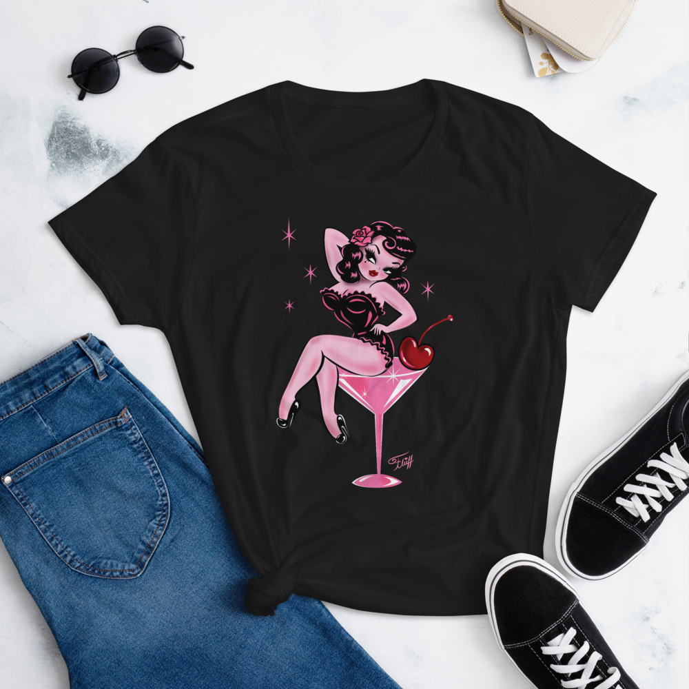 Cherry Martini Girl • Womens' T-Shirt