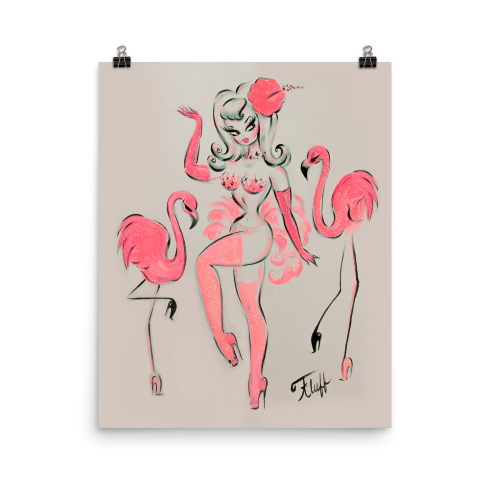 Flamingo Showgirl • Art Print