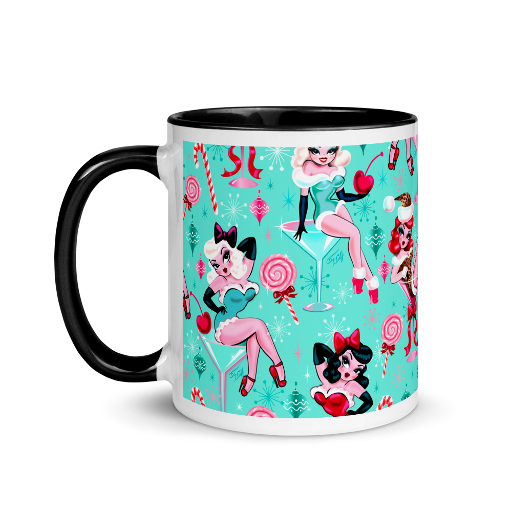 Christmas Candy Martini Pinup Girls • Mug