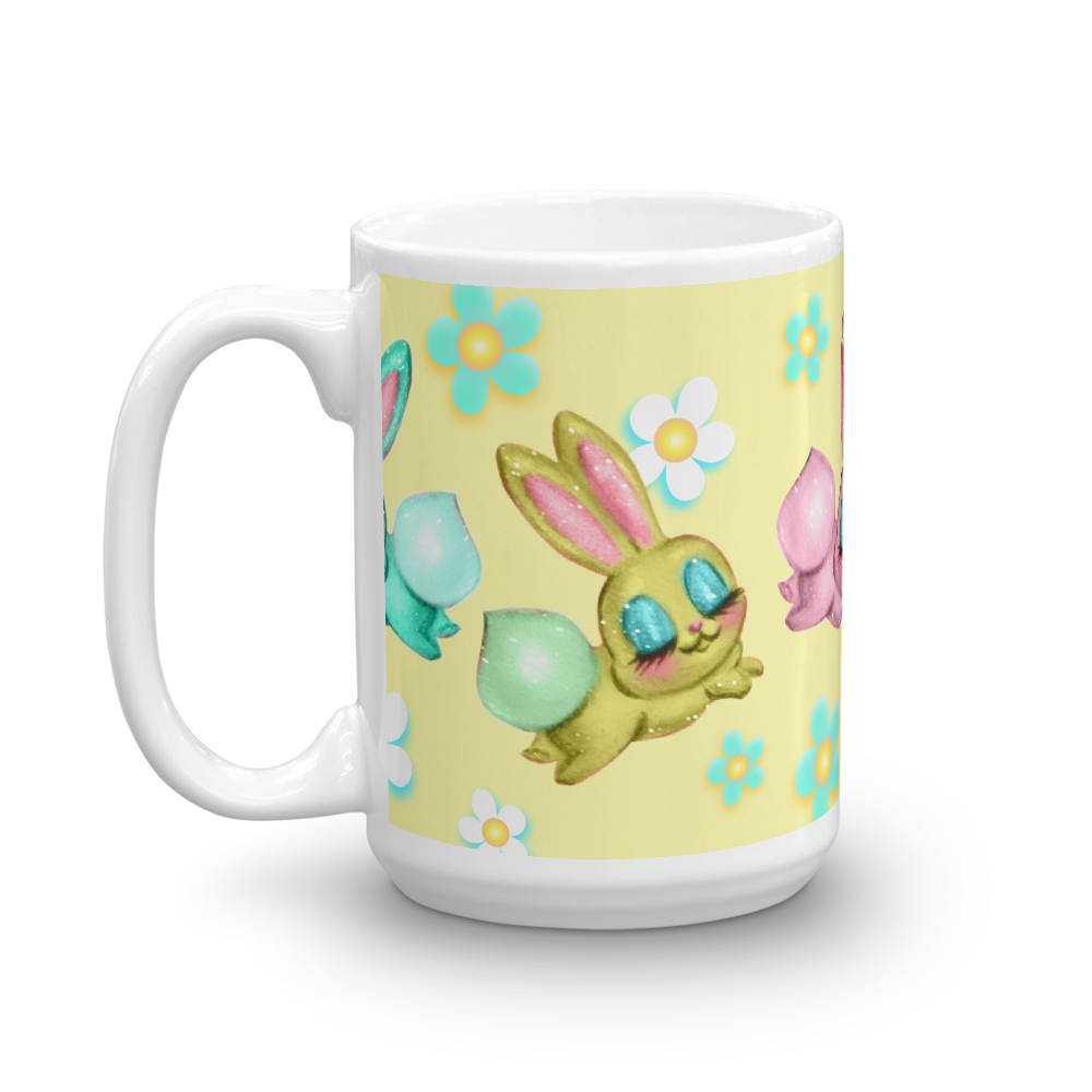 Bunnies and Daisies • Mug