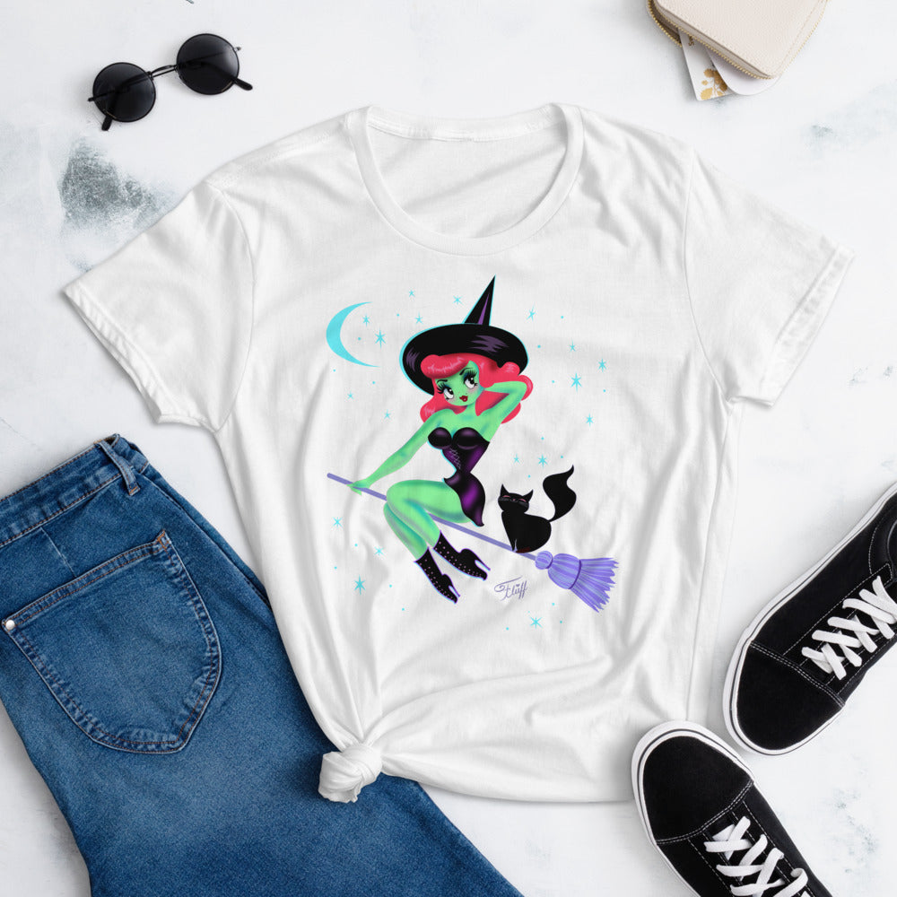 Cute Pinup Witch • Womens' T-Shirt