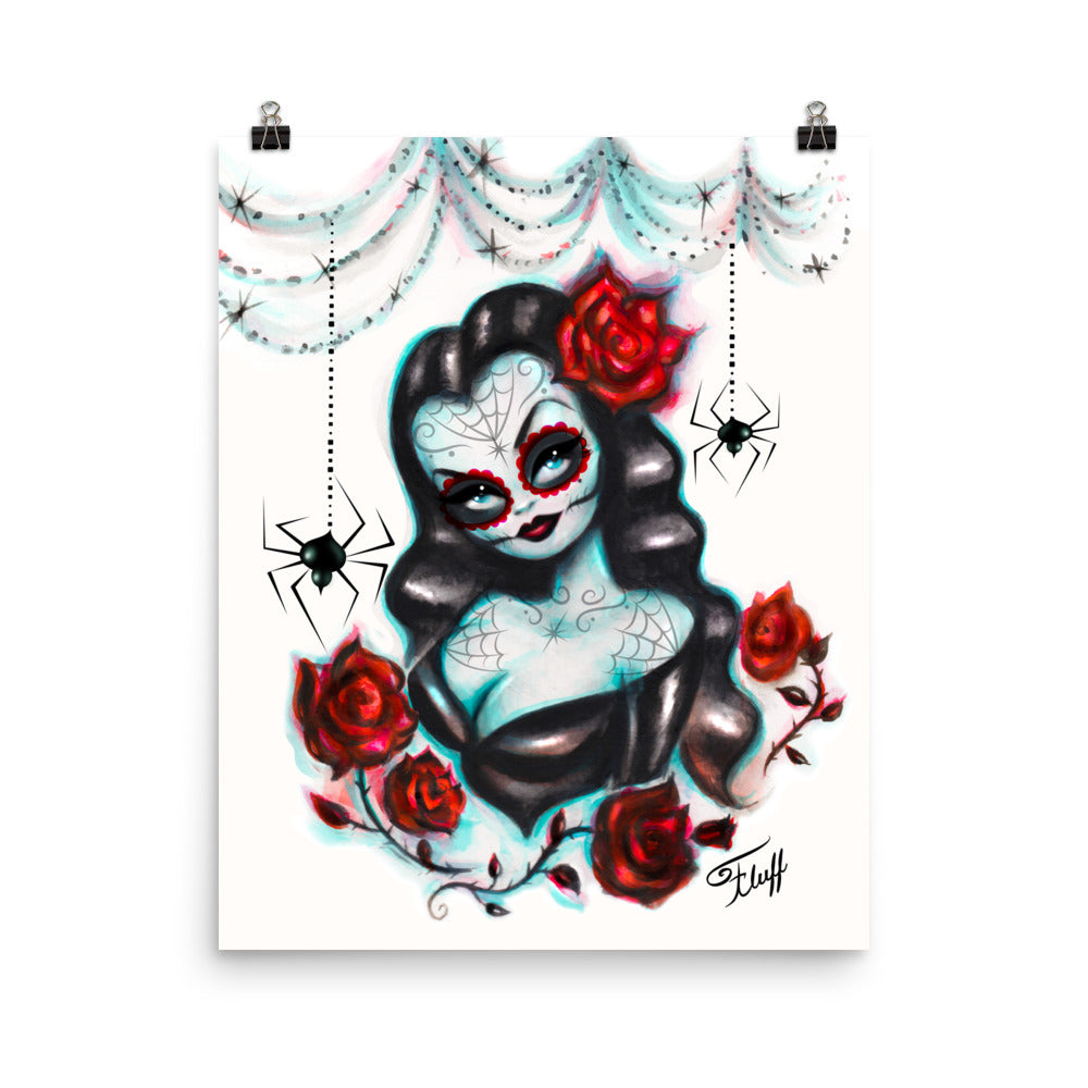 Vampire Vixen with Roses • Art Print