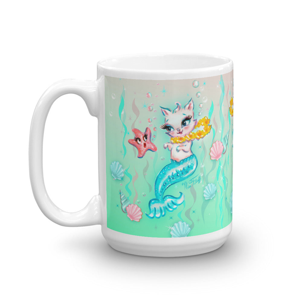Merkitten with Lei and Starfish • Mug