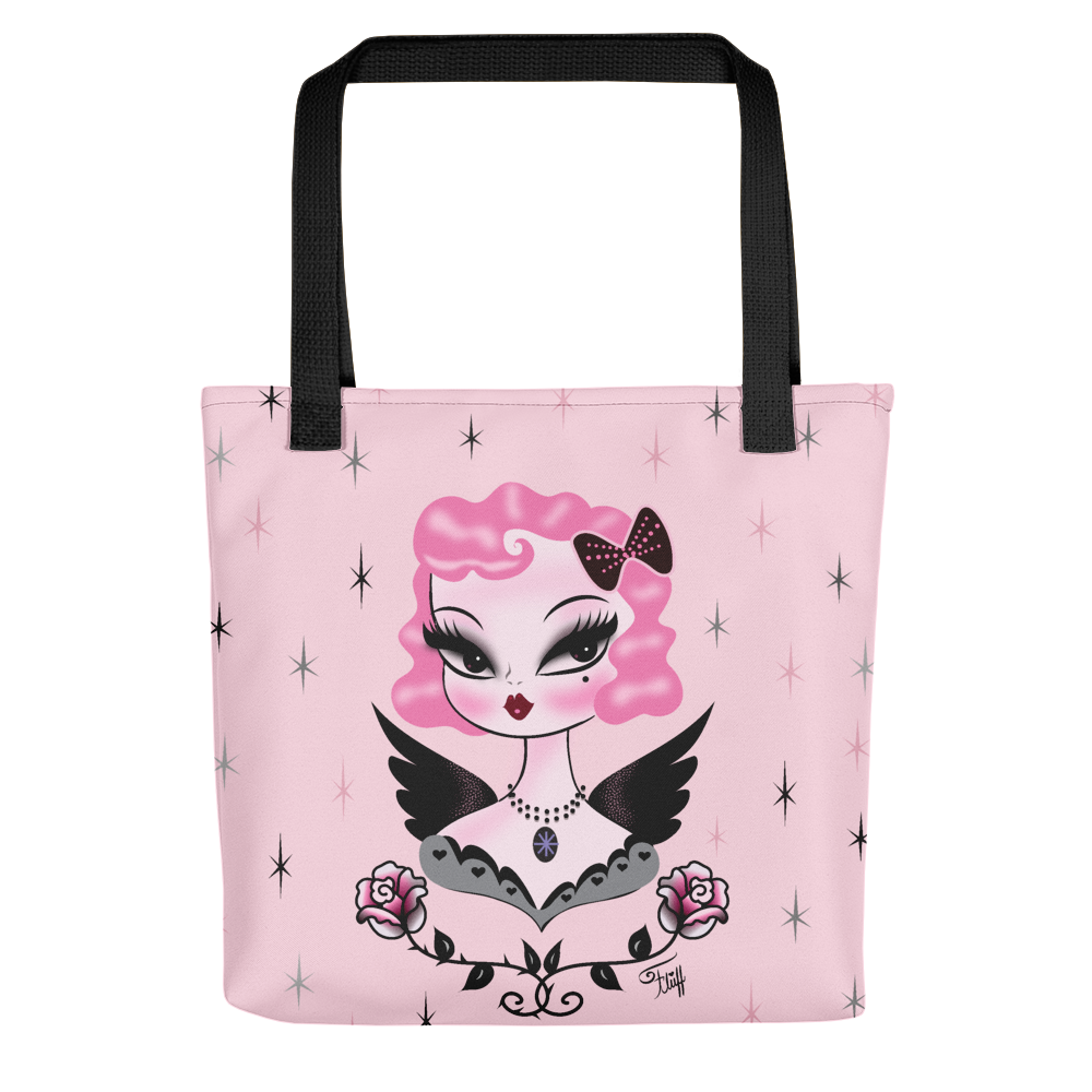 Pink Hair Dolly Angel • Tote Bag