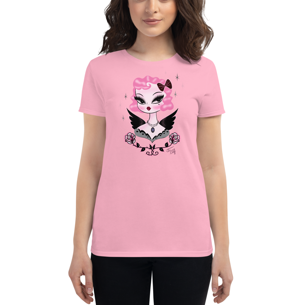 Pink Hair Dolly Angel • Women's T-Shirt