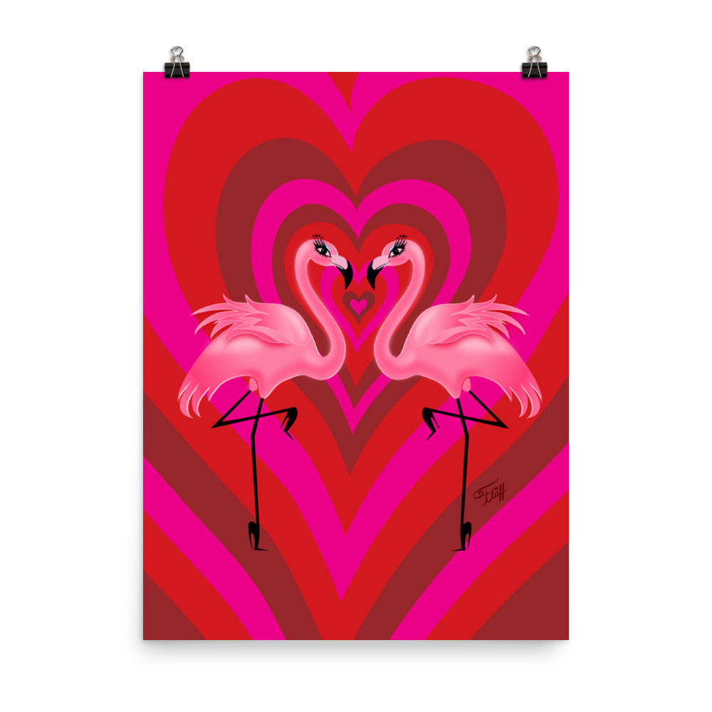 Flamingo Love • Art Print