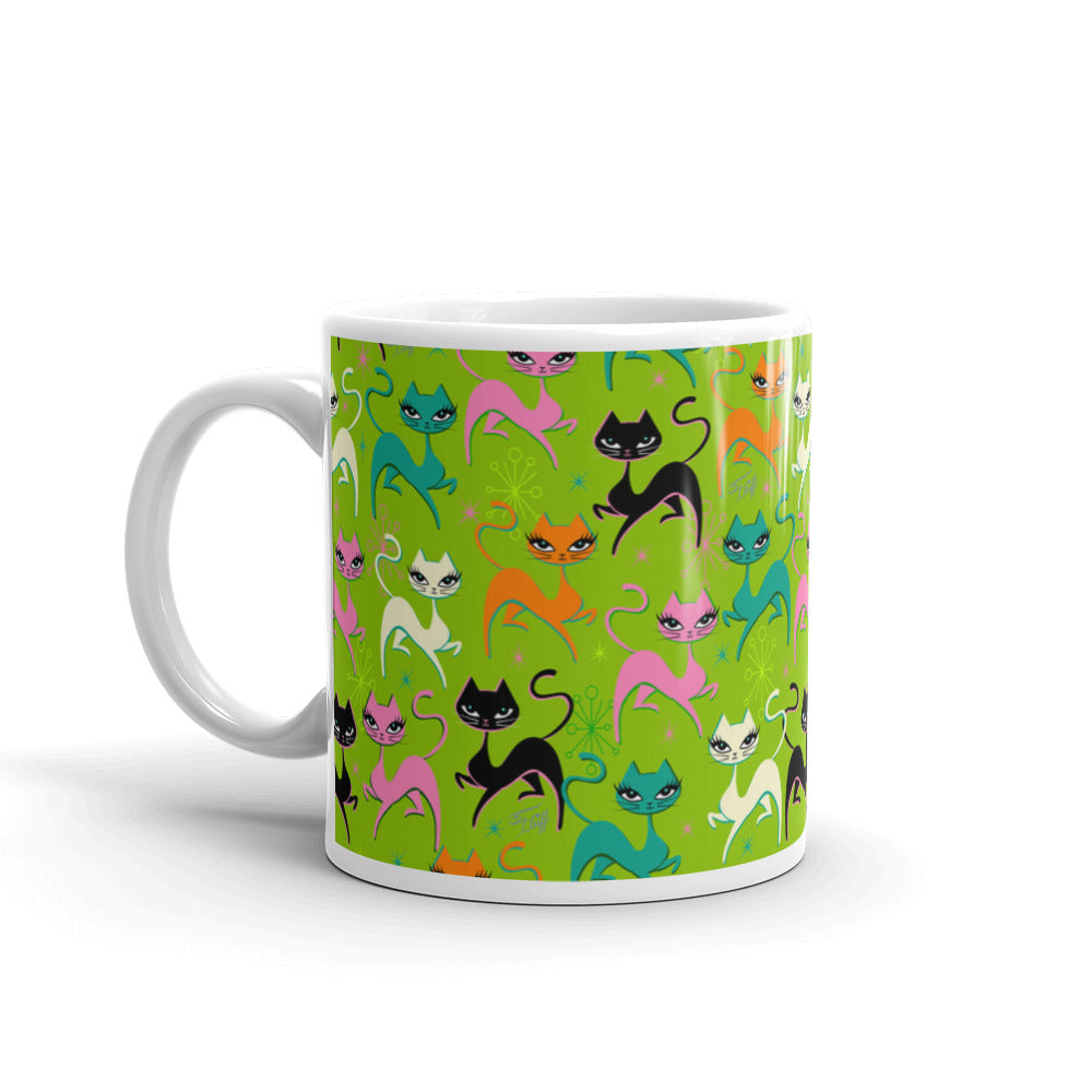 Prancing Kittens on Lime •Mug