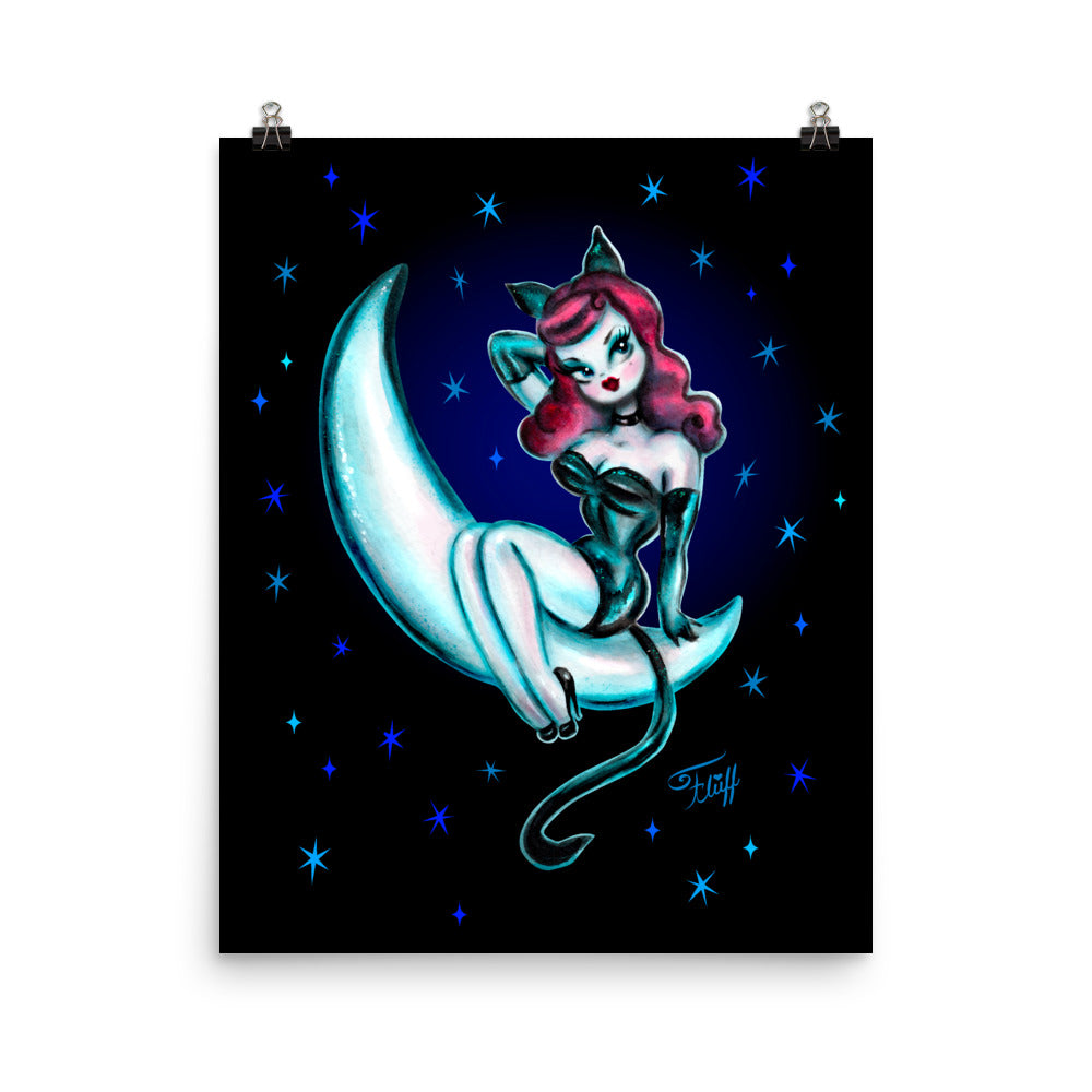 Kitten on the Moon • Art Print