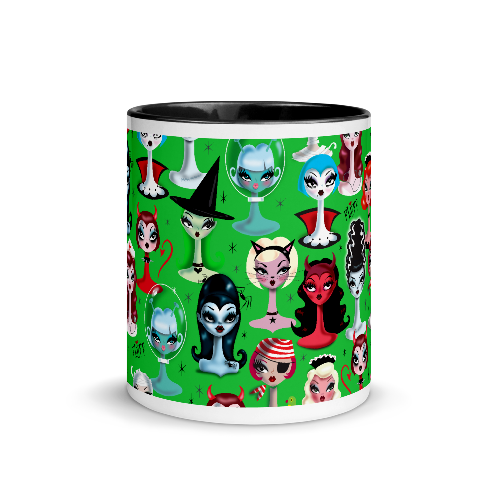 Spooky Dolls Green • Mug